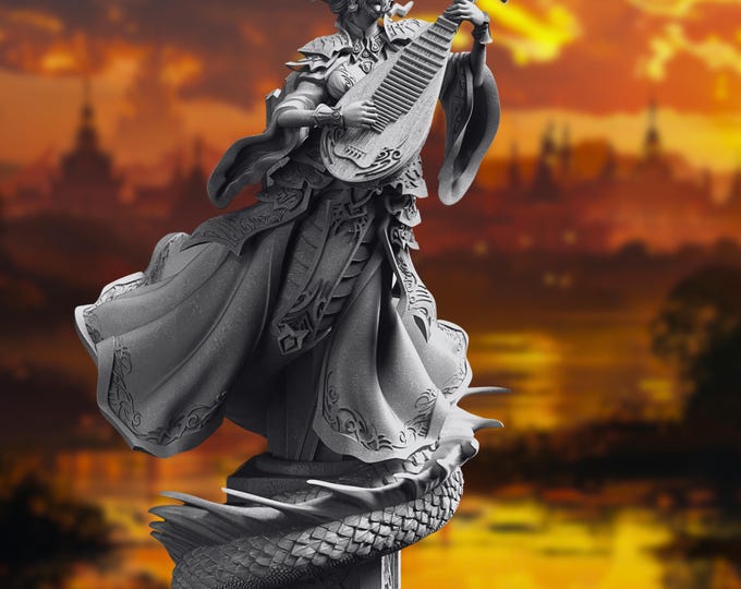 Medusa Sorceress Mini | Snake Queen Miniature | Large Scale 32mm | DM Stash