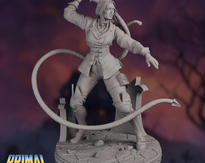 Female Whip Fighter Mini | Female Battle Master or Swashbuckler | 32-75mm | By Primal Collectibles