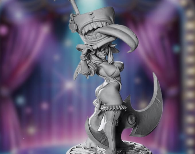 Goblin Showgirl NSFW/SFW Mini | Fantasy Goblin Miniature | 32mm-75mm Scales | Gaz Minis