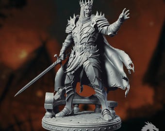 Mad King Miniature | Fallen Ruler Mini | Cursed Boss NPC | By Primal Collectibles