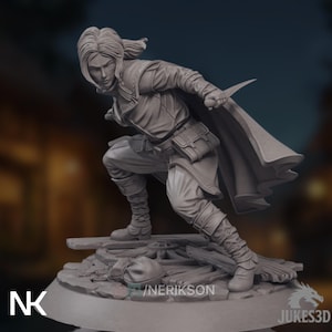 Halfling Rogue Mini | Lightfoot Rogue Miniature | Stealthy Adventurer by Nerikson