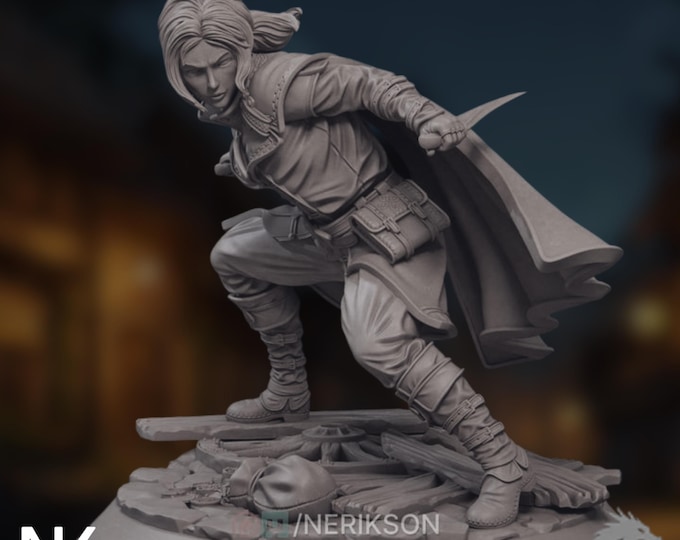 Halfling Rogue Mini | Lightfoot Rogue Miniature | Stealthy Adventurer by Nerikson