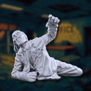 Office Zombie Miniature | Crawling Undead Monster for AFMBE & TWD | By Vaultz
