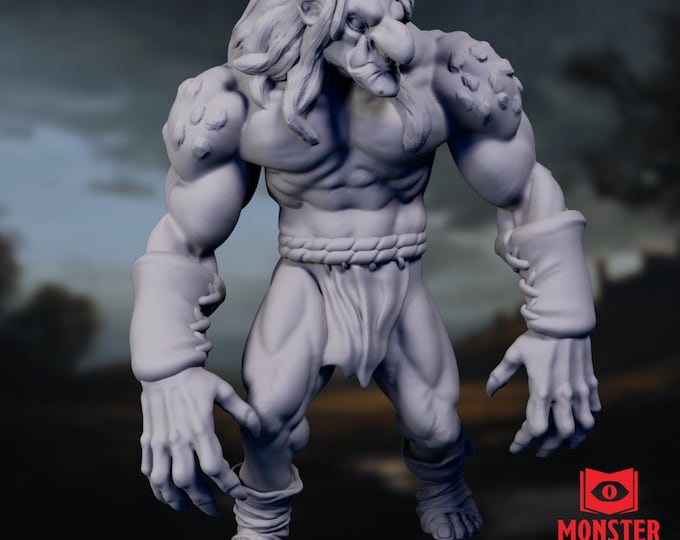 Troll Monster Mini | Muscular Regenerating Monster | 32–75mm Classic Troll for Tabletop RPG | By Monster Atlas