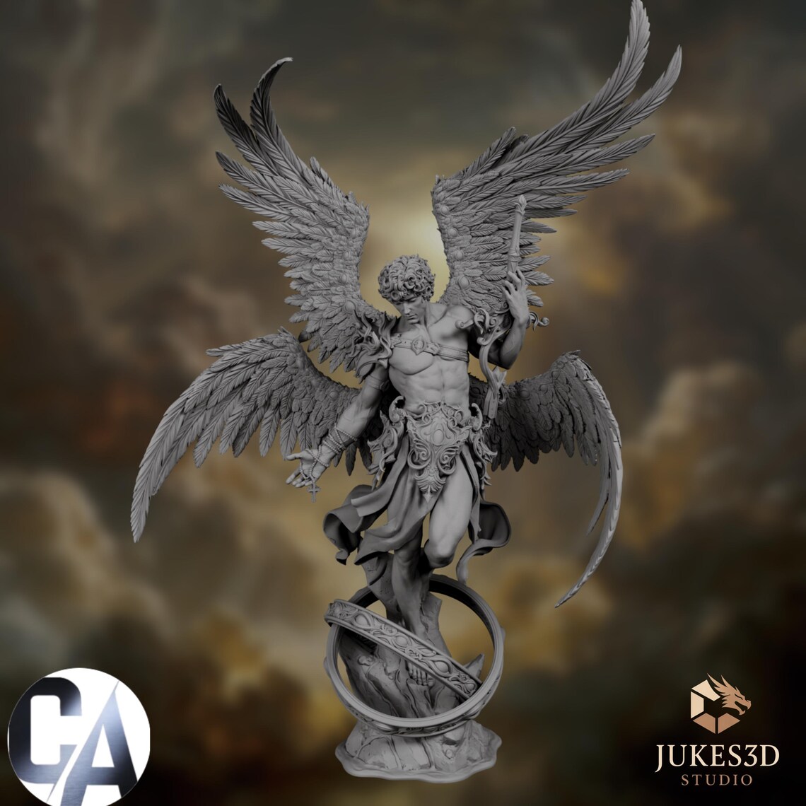 Archangel Display Model | Winged Angel Warrior Sculpture | 75mm or ...