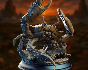 Giant Crab Monster Mini | Coastal Sea Beast Boss Miniature | DM Stash Creature for 32mm Scale