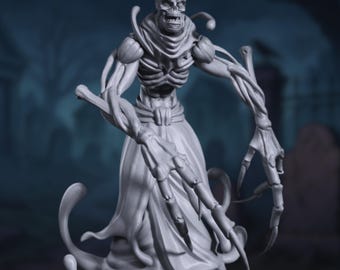 Skeletal Claw Horror Miniature: 32mm Resin Monster for Tabletop RPG