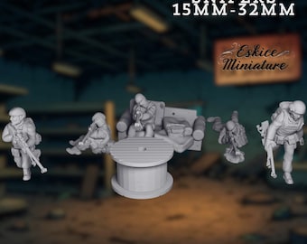 Modern Sniper Team Miniatures | Urban Warfare Marksmen Set | 15mm–32mm Scale | By Eskice Miniatures