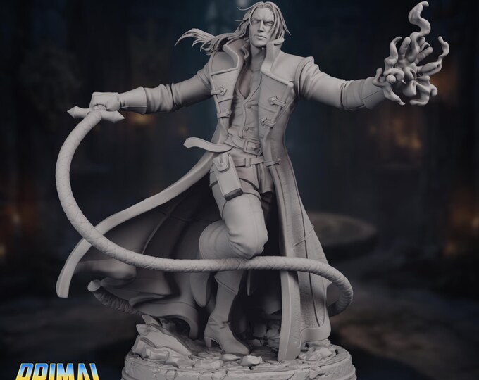 Eldritch Knight Fighter Mini | Male Hexblade or Fiend Pact Caster with Whip | 32–75mm | By Primal Collectibles