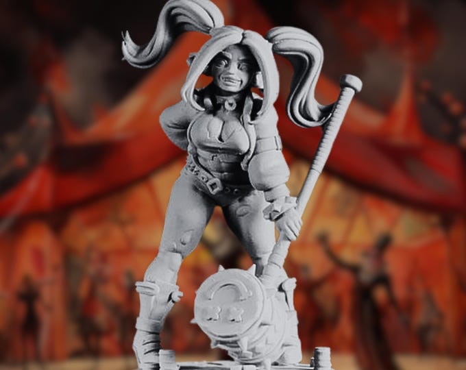 Sexy Jester Goblin Mini | Cute Goblin Pinup Miniature | Gaz Mini's