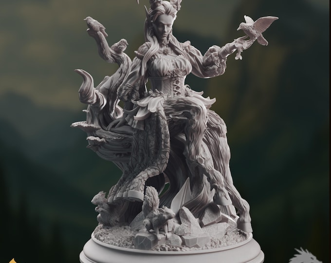 Druid Queen Mini | Fey Ruler Miniature | Nature Matriarch | By DM Stash
