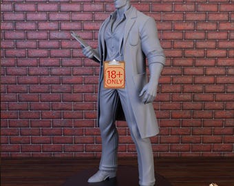 NSFW Male Doctor Mini | Open Coat Physician Miniature | 32mm–200mm Resin Mature Collector Model | By Jukes3D
