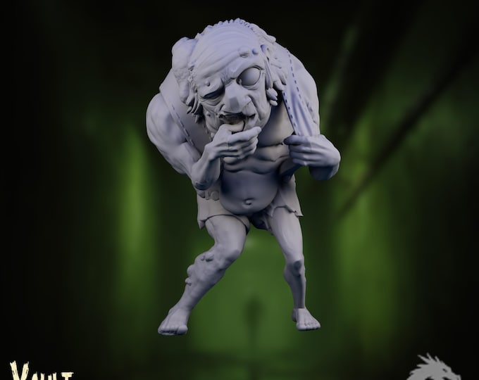 Horrible Hunchback Mini | Deformed Mutant Zombie Miniature | Horror Creature | by VaultZ