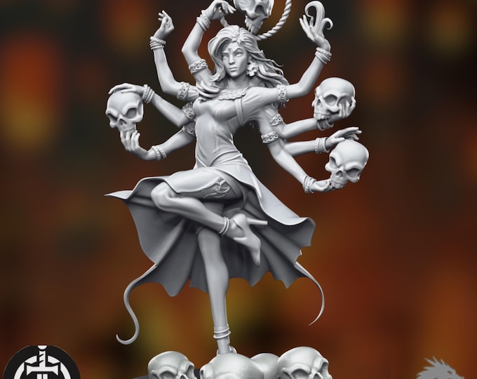 Death Dancer Goddess Mini | Multi-Armed Dark Priestess | By Broken Swords
