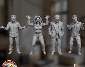 Funny Friends Set One | Quirky Expressive Civilian Pack | 32mm–75mm Multi-Scale Resin | Modern RPG Diorama Minis | By DoubleGDiecast