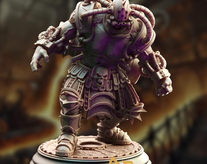Steampunk Metal Golem Mini | Warforged Abomination Miniature | by DM Stash