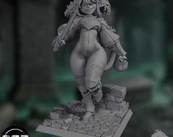 Goblin Rogue Mini | Female Goblin Bandit | Dagger-Wielding Trickster | By Gaz Minis
