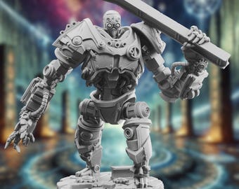 Clockwork Golem Boss HUGE SCALE  Mini | Mechanical Construct Titan  Miniature | By DM Stash