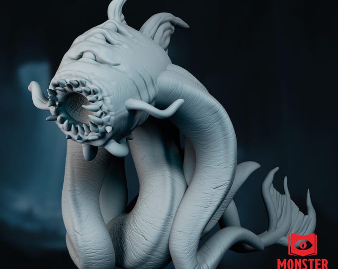 Elder Aboleth Miniature | Tentacled Mind-Control Monster | Underwater Horror Boss NPC | By Monster Atlas