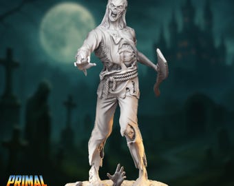 Zombie Miniature: Tattered Undead Corpse - Primal Collectibles Resin Mini