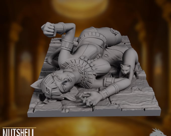 Bastet Resin Model | SFW & NSFW Options | Feline Goddess Display Figure | by Nutshell Atelier