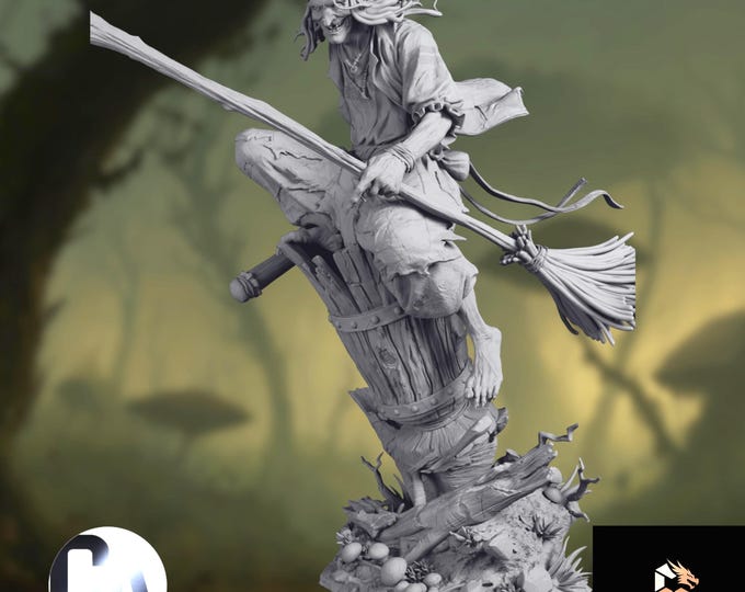 Baba Yaga Model Kit | Witch of the Woods Display Model | Slavic Folklore Mini | CA3D
