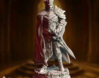 Armored King Miniature: Regal Warrior, DM Stash Design
