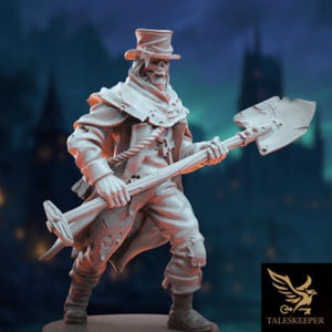 Grave Digger Zombie Mini | Undead Undertaker with Shovel | Tales Keeper 28–40mm Miniature