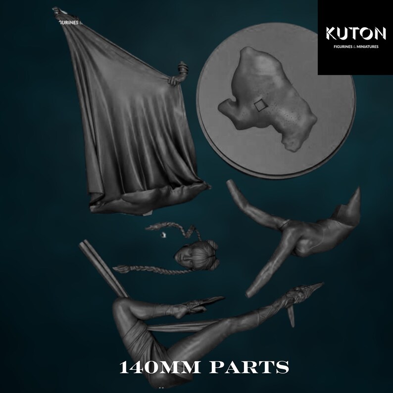 Gymnast Miniature: Elegant Acrobat Model Kit - Kuton Figurines - Etsy
