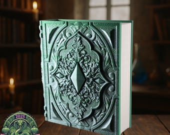 Emerald Arcane Tome Storage Case | Dice Tower, Trinket Box