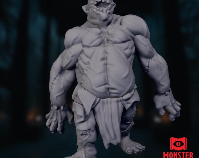 Flesh Golem Monster Mini | Undead Construct NPC Miniature | Stitched Horror for Gothic Encounters | By Monster Atlas
