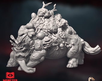 Fungal Swamp Hulk Mini | Rotting Plant Fiend Miniature | 32mm 40mm Resin Large Fantasy Creature | By Monster Atlas