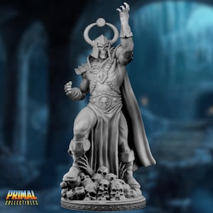 Necromancer Warlord Mini | Dostrath the Dominator Undead Sorcerer Boss Miniature | By Primal Collectibles
