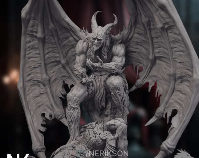 Tragic Demon Display Model | Dark Fantasy Collector Scene | Premium Painter Centerpiece by Nerikson