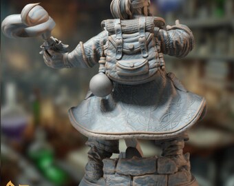 Dwarven Artificer Mini | Dwarf Alchemist Tinkerer Miniature | by