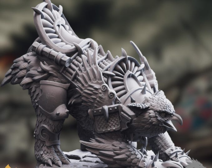 Armored Owl Monster Mini | Large War Creature | By DM Stash