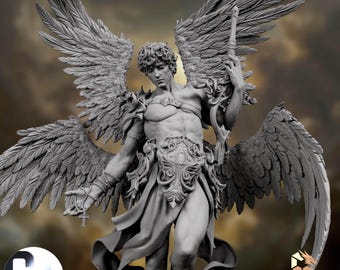 Archangel Display Model | Winged Angel Warrior Sculpture | 75mm or 140mm | By CA3D