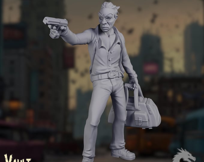 Bank Robber Mini | Masked Gunman Figure | Heist Miniature | by VaultZ