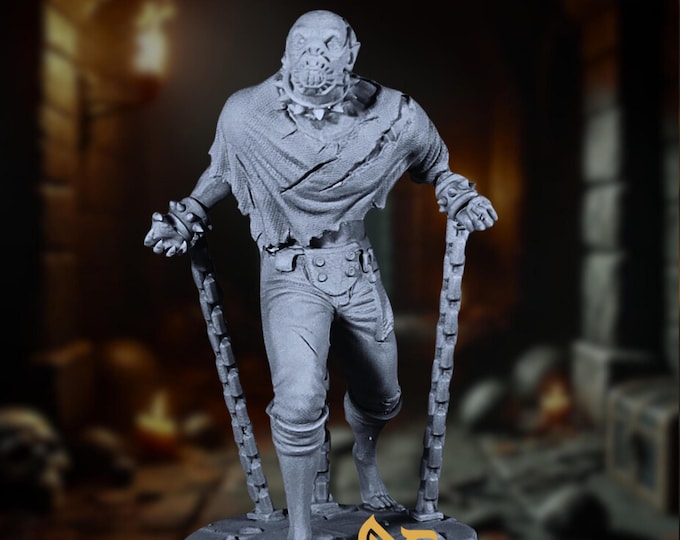 Vampire Spawn  Mini | Chained Ghoul  Miniature | Multiple Scale Options | By DM Stash