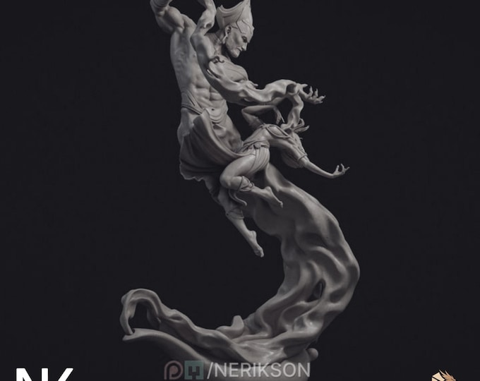 Genie Resin Model Kit | Mythological Djinn Display Piece | Collector Model for Painters | By Nerikson