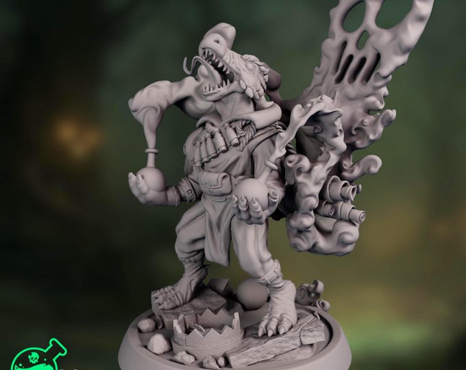 Kobold Artificer Mini | Alchemist Potion Maker Miniature | Mad Scientist | By TPK Labs