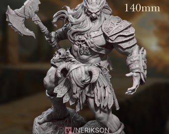 Storm Giant Barbarian King Model Kit | Stone Giant Thunder Lord Resin Figure | By Nerikson