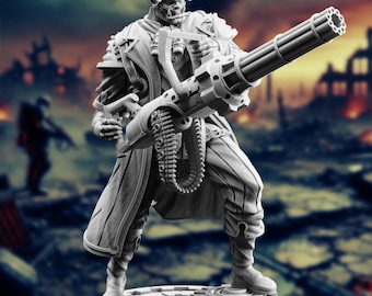 Half-Orc Battle Smith Artificer Mini | Half-Orc Gunner Heavy Artillery Miniature | Paintable Miniature | Resin Mini | by DM Stash