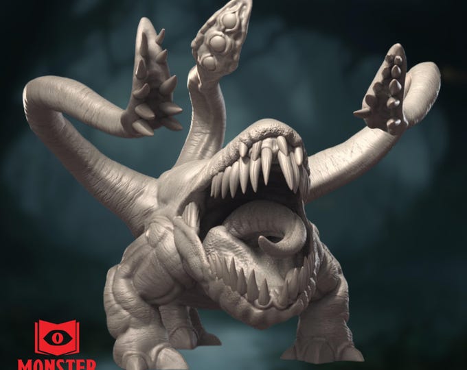 Otyugh Monster Miniature | Dungeon Dwelling Tentacle Horror | 28mm 32mm 40mm | By Monster Atlas