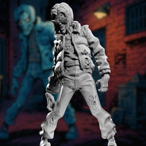 Puffer Jacket Zombie Mini: Urban Horror Resin Miniature