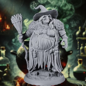 Night Hag Mini | Swamp Witch Miniature | Green Hag | Witches Coven | By TPK Lab