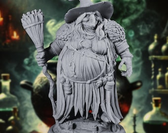 Night Hag Mini | Swamp Witch Miniature | Green Hag | Witches Coven | By TPK Lab