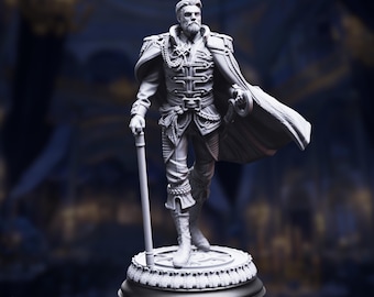 Human Noble Mini | Gothic Lord Miniature | Vampire Aristocrat or Cursed Nobleman | By DM Stash