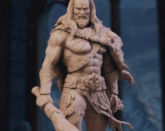 Heracles the Lion Slayer Resin Model Kit | Greek Hero, 75mm/140mm Display Piece by Nerikson