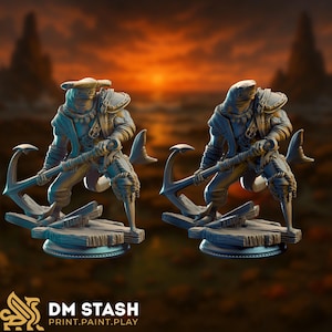 Shark Pirate Miniature | Ship Sea Monster | Shark-Headed Crewman Mini | By DM Stash